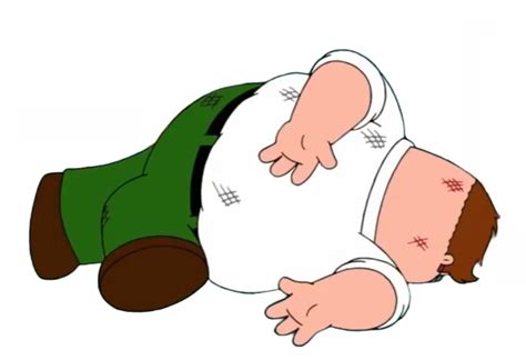 stock peter griffin death pose.